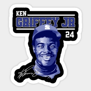 Ken Griffey Jr The Kid Basketball Legend Signature Vintage Retro 80s 90s Bootleg Rap Style Sticker